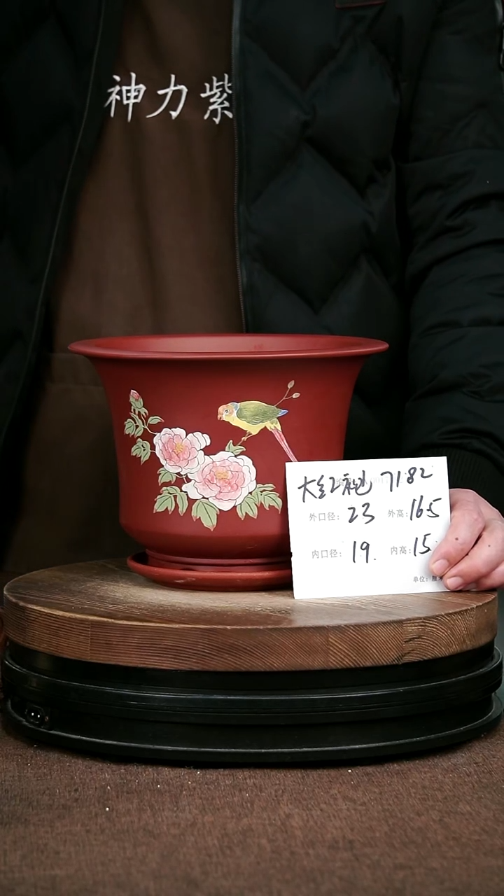 紫砂花盆花卉园艺7182+Z