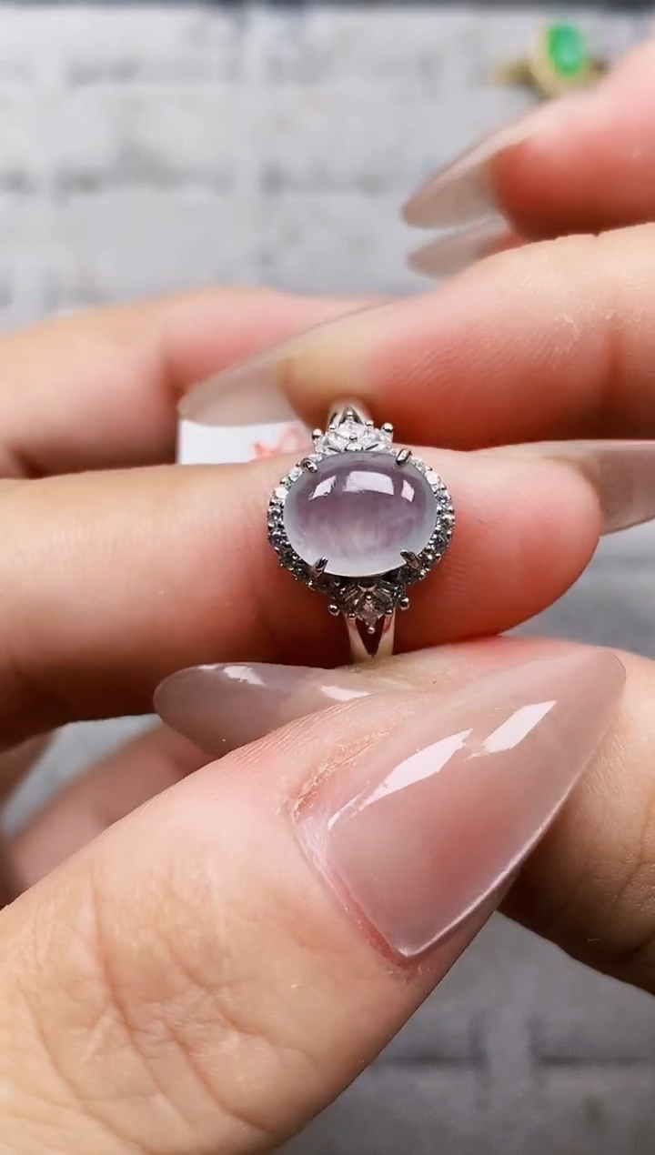 银S925镶嵌戒指翡翠5662