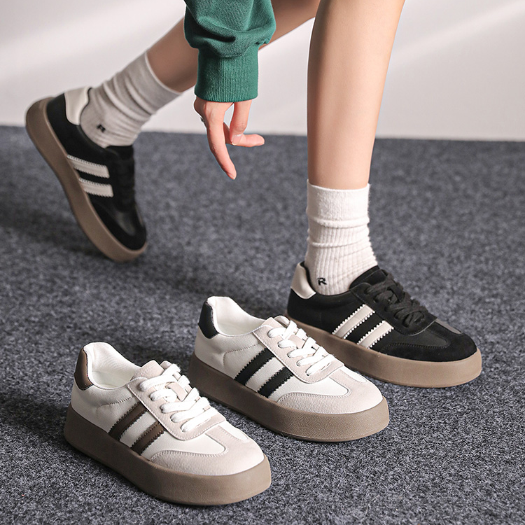 大东板鞋2025新款休闲复古运动平底小白鞋圆头女鞋0666