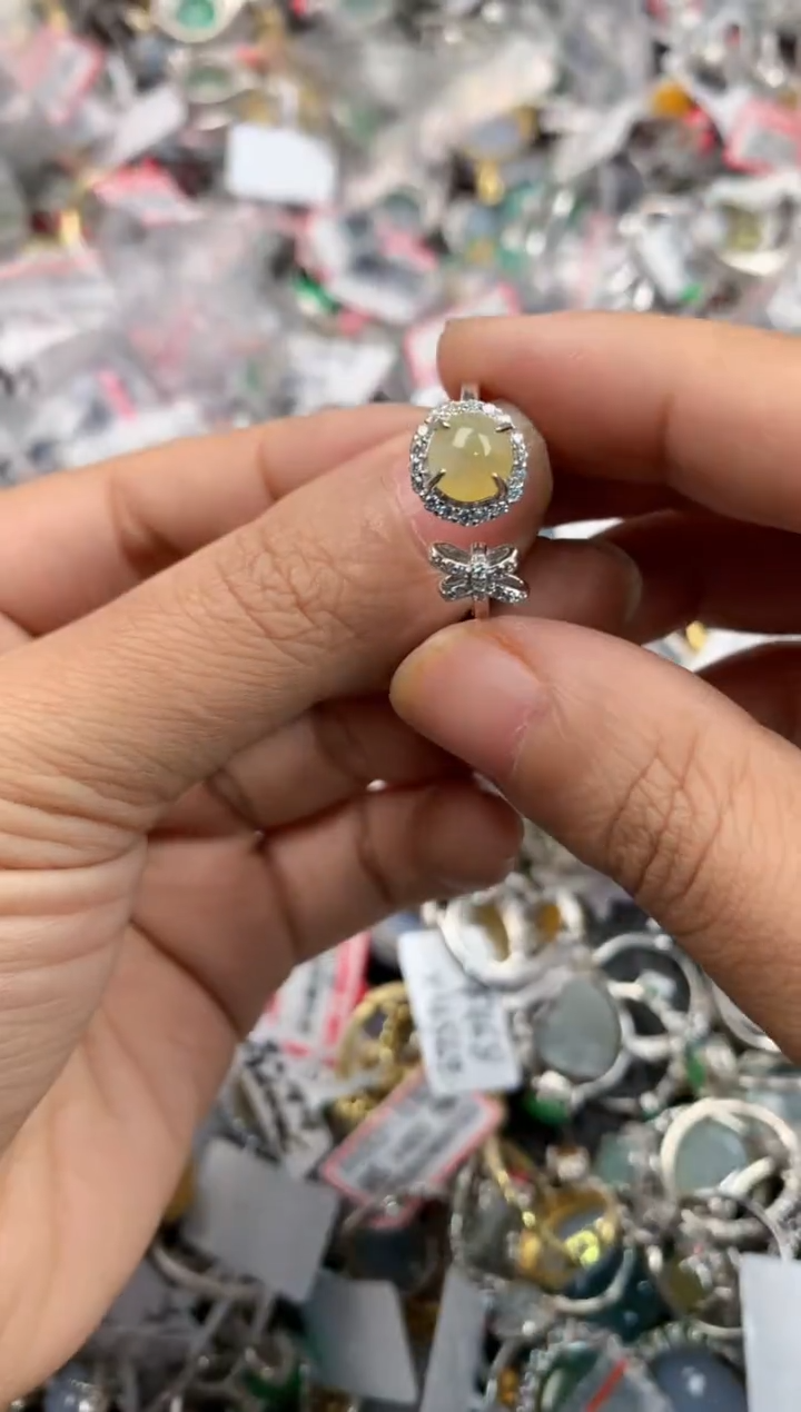 银S925镶嵌戒指翡翠4444-----6