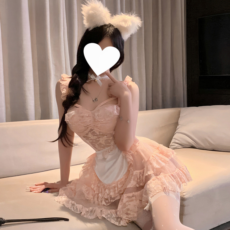 【奶酪陷阱】辣妹蕾丝甜美连衣短裙