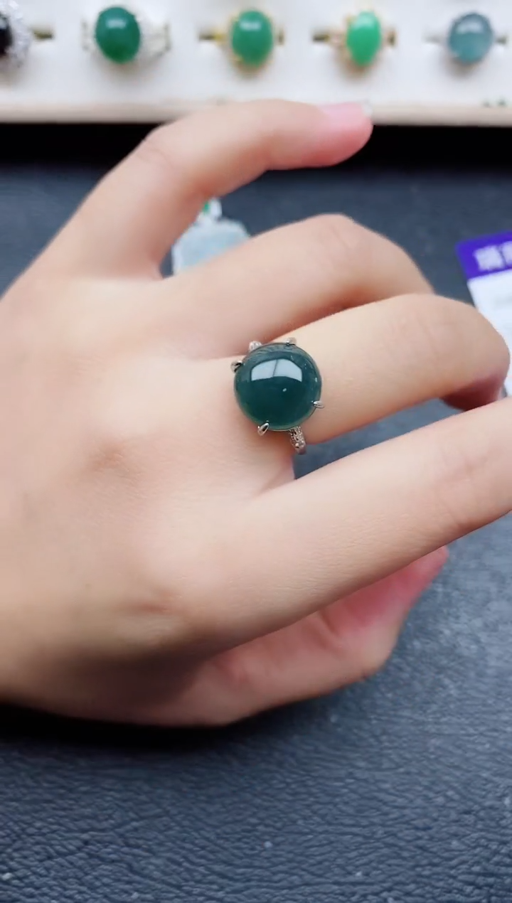 【闪购商品】翡翠戒指银S925镶嵌11111