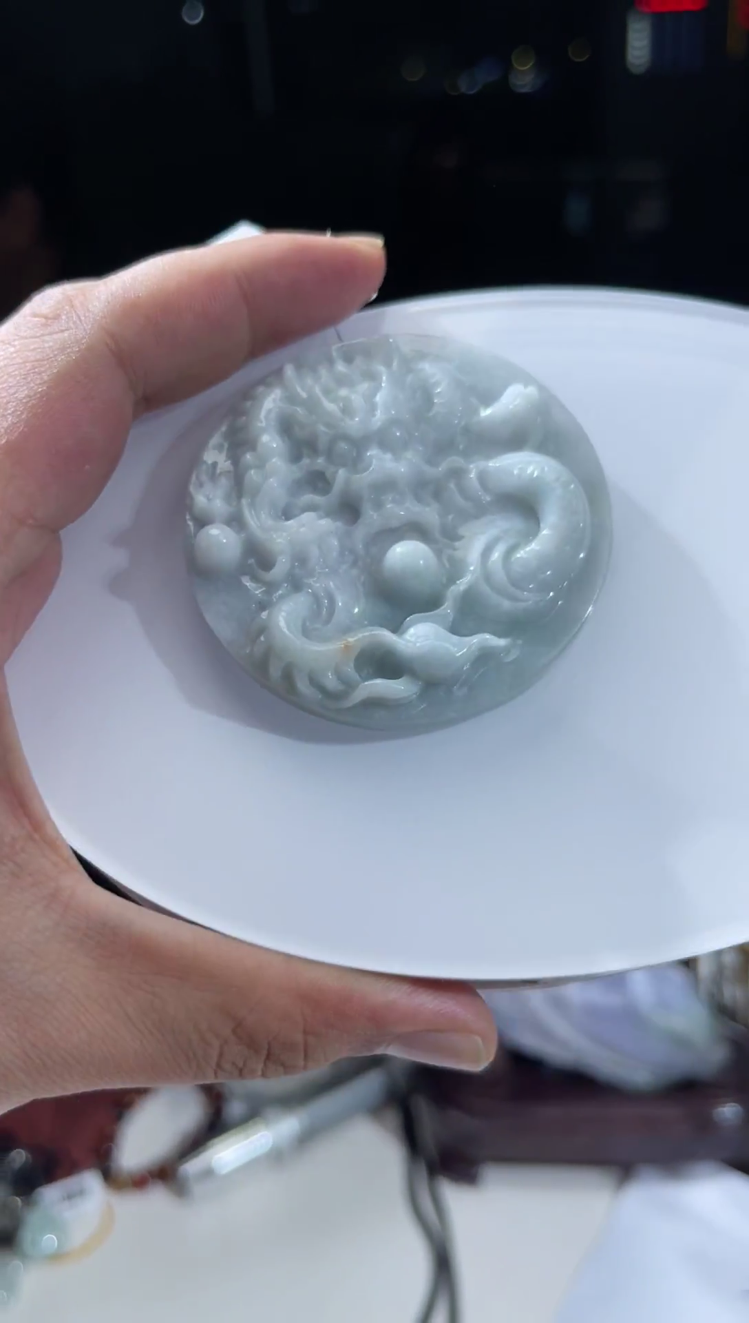 【闪购商品】翡翠颈饰未镶嵌天然翡翠(多样性发)龙牌