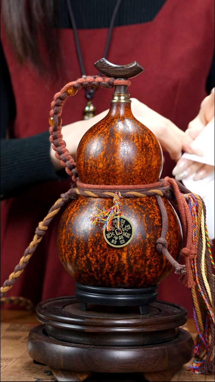 XX040藏绳款大漆酒葫芦（现货现发）