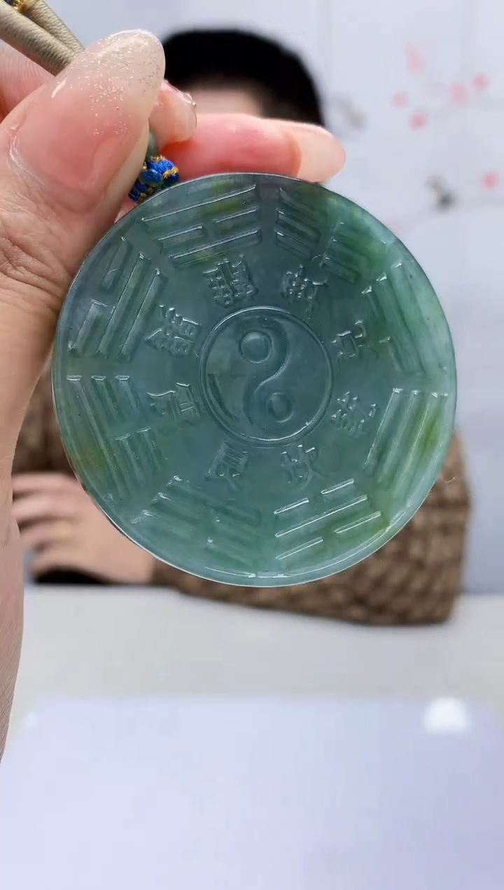 【闪购商品】定制翡翠未镶嵌4812MM-毛货挂件188