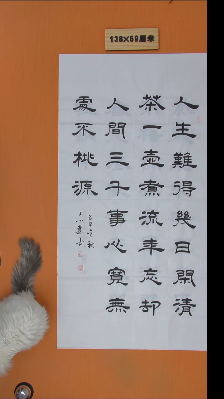 书法王老师纯手写精美作品138*69