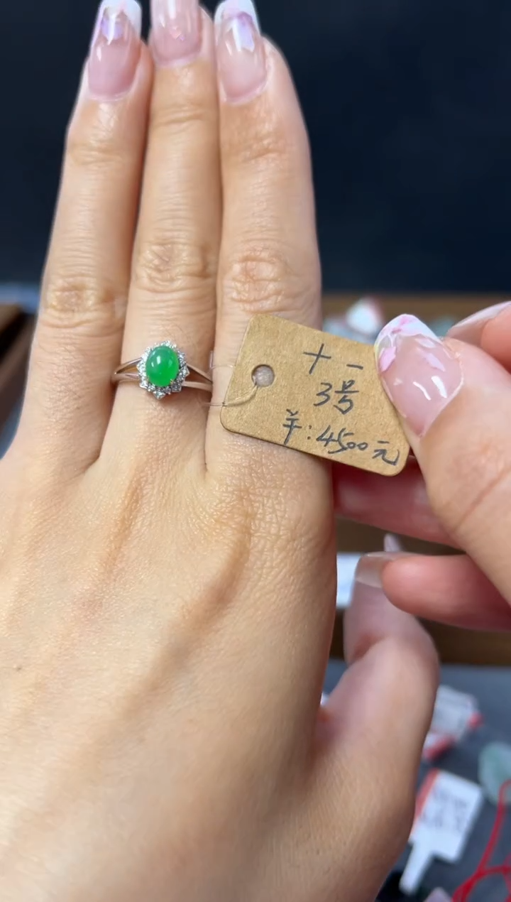 【闪购商品】翡翠吊坠(不含链)18K金镶嵌13号