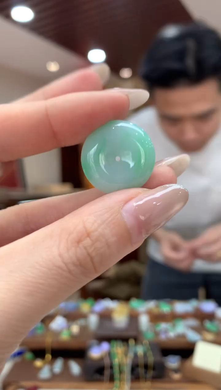 吊坠(不含链)未镶嵌翡翠平安扣 