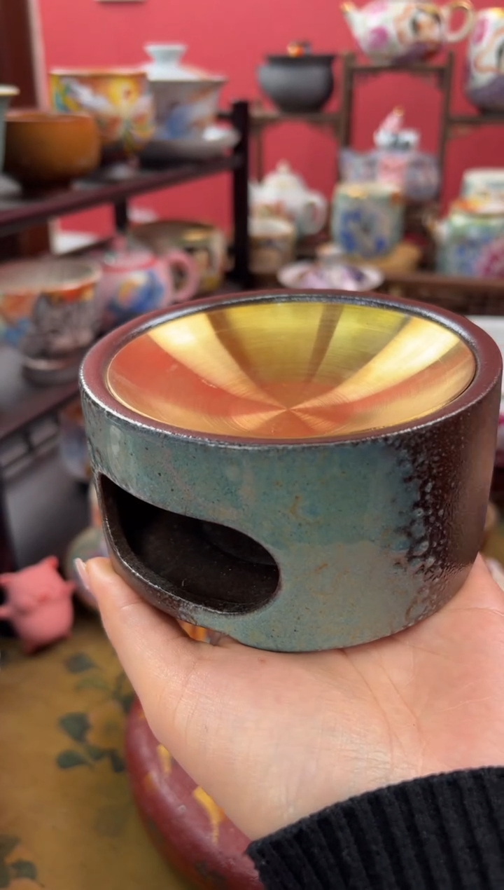 【闪购商品】志野窑变大口窑变蓝熏香炉