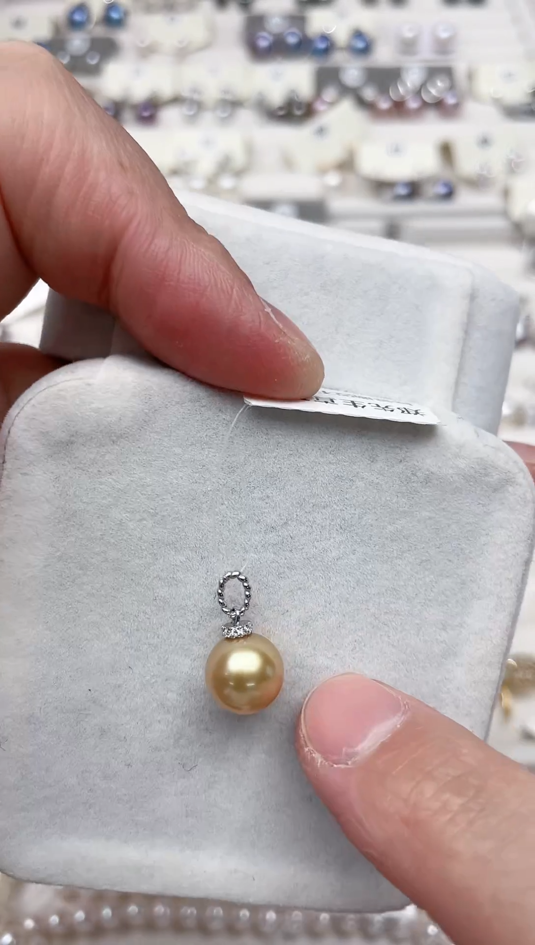 【闪购商品】海水珍珠吊坠(不含链)18K金镶嵌吊坠