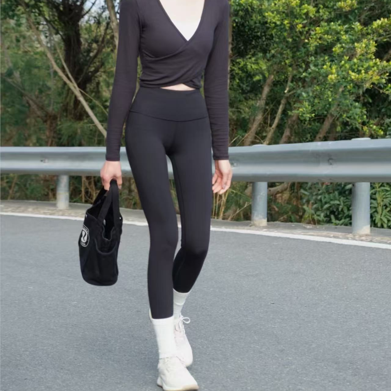 (一毛一样lu)裸感瑜伽裤ailng女运动健身高腰提臀紧身休闲裤