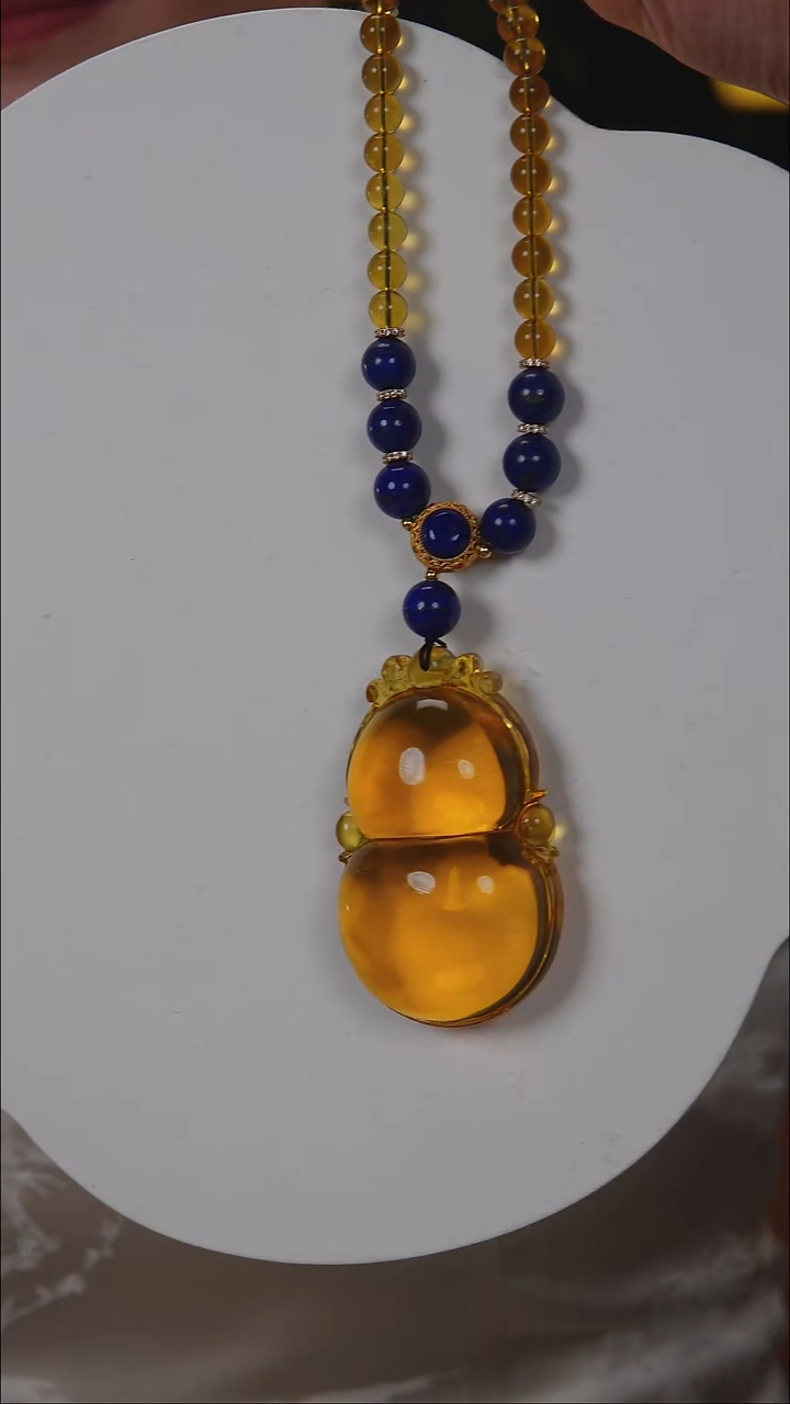 蓝珀项链未镶嵌蓝珀