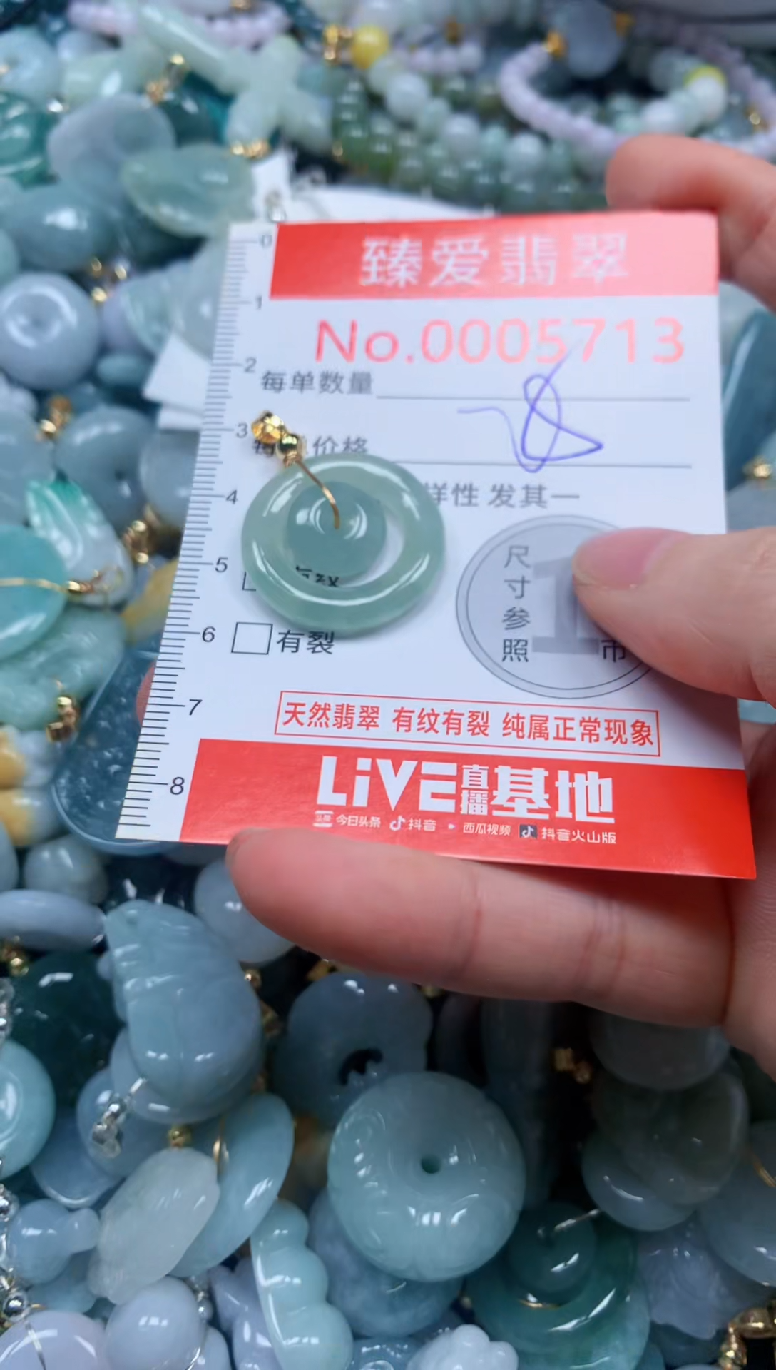 翡翠未镶嵌吊坠(不含链)5713