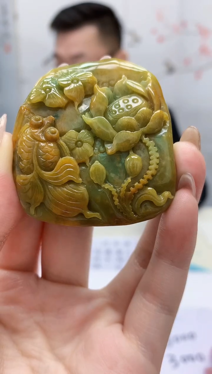 【闪购商品】定制翡翠未镶嵌5152jw-毛货挂件55