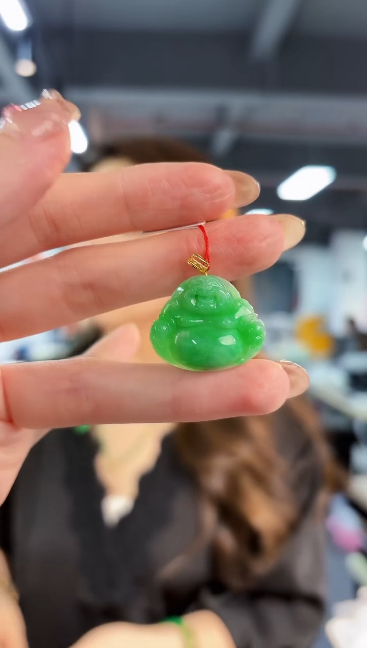 【闪购商品】翡翠颈饰18K金镶嵌缅料A货/支持复检/一件