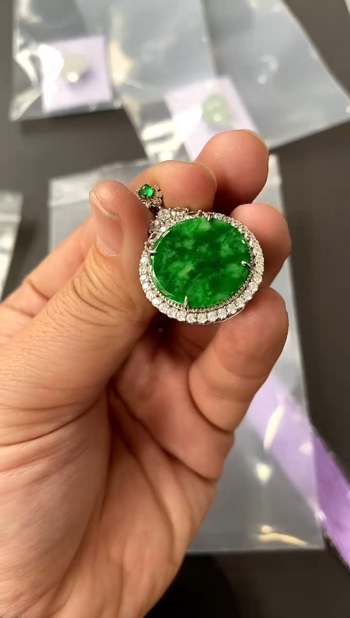 【闪购商品】翡翠颈饰银S925镶嵌买断价