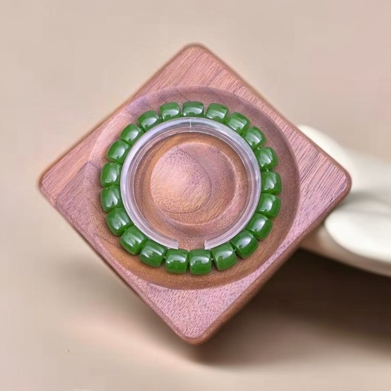【佳玺珠宝】051 精美手串 菠菜绿直切10mm