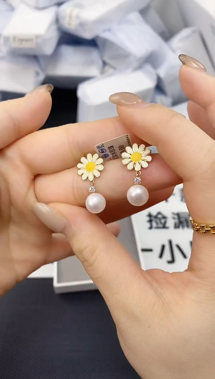 未镶嵌耳饰淡水珍珠ed1006