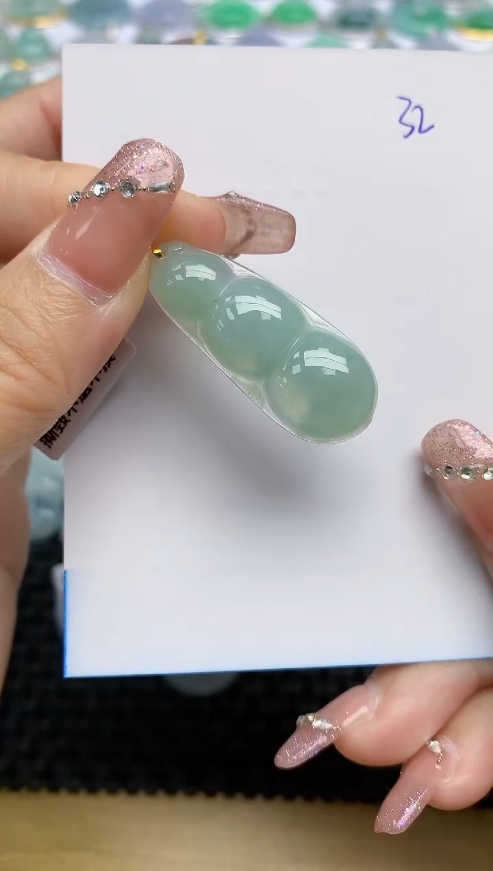 【闪购商品】翡翠颈饰18K金镶嵌天然A货翡翠 32