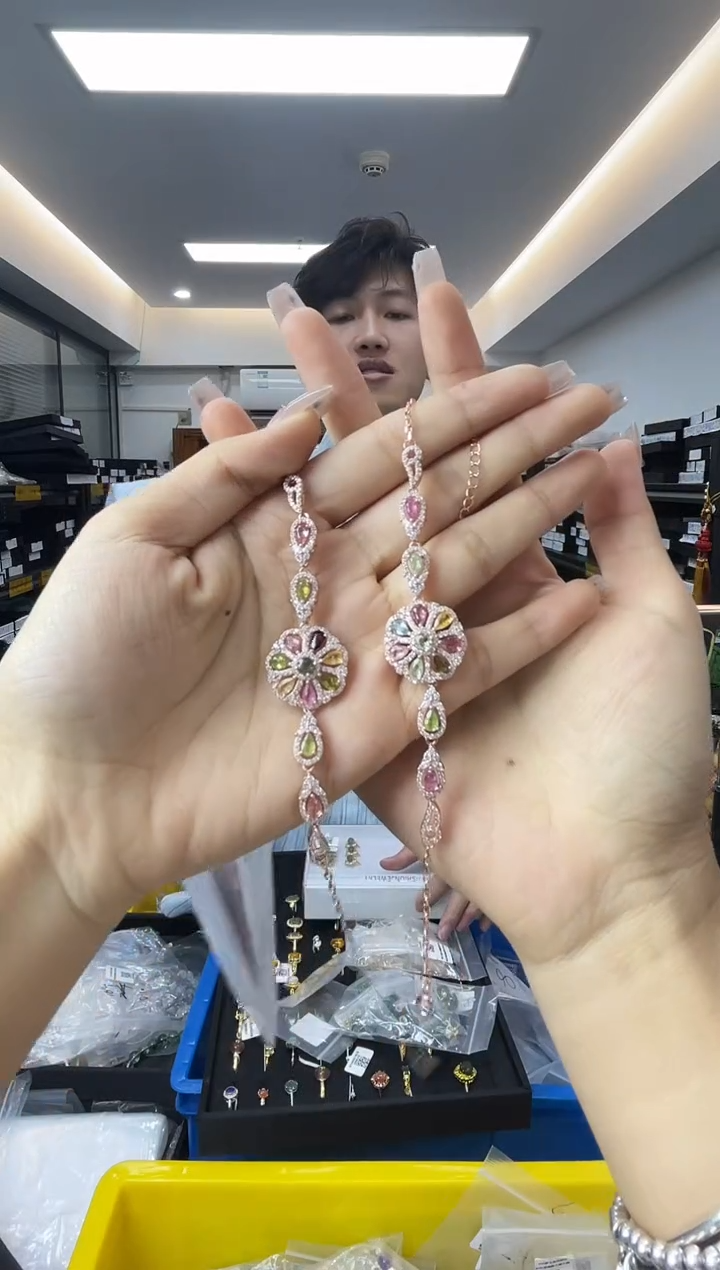 ·银S925镶嵌碧玺多样性一件发货
