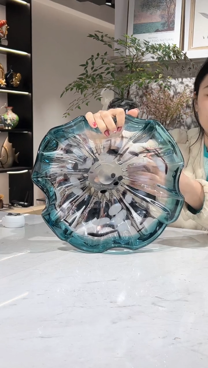 【闪购商品】琉璃荷叶果盘