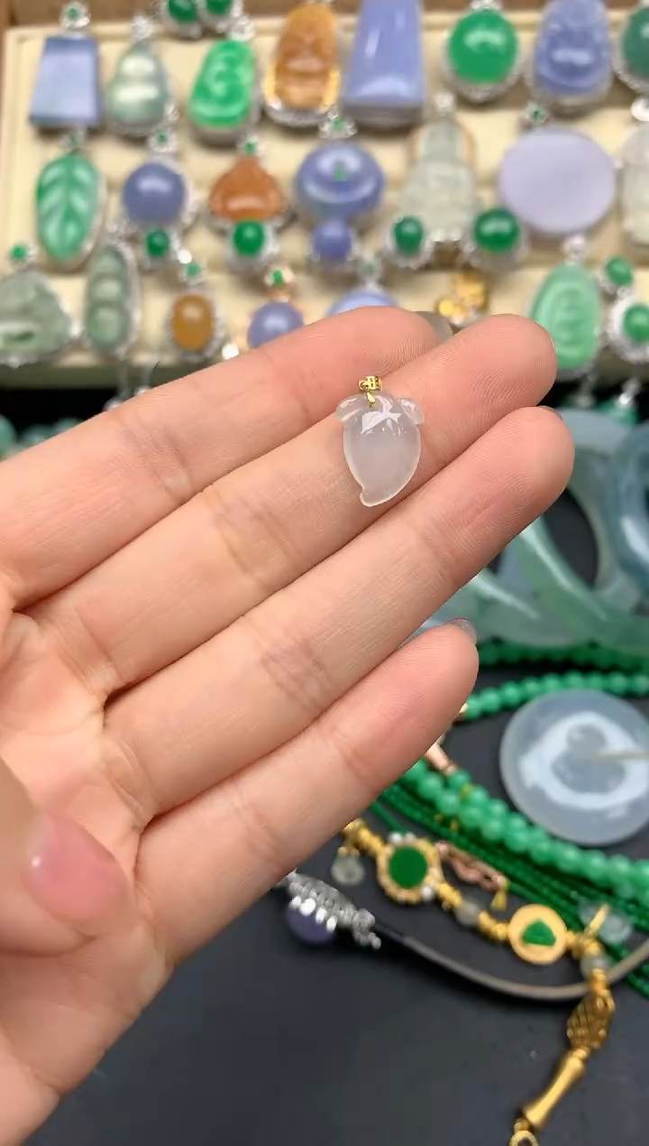 【闪购商品】翡翠颈饰18K金镶嵌235--中国好珍宝