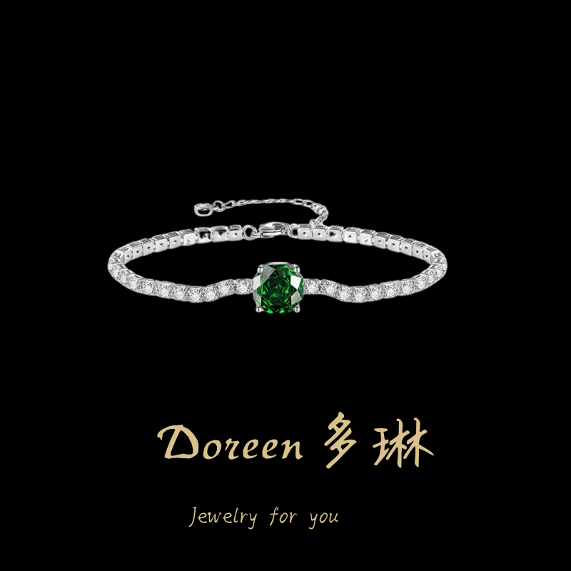 铜合金手链 绿色玫瑰切手链XS1171