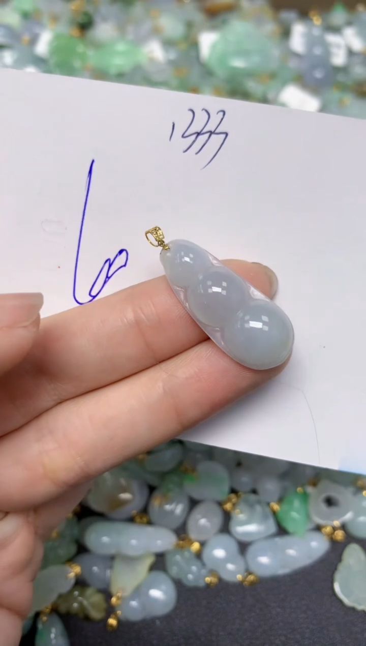 【闪购商品】翡翠颈饰18K金镶嵌天然翡翠A货
