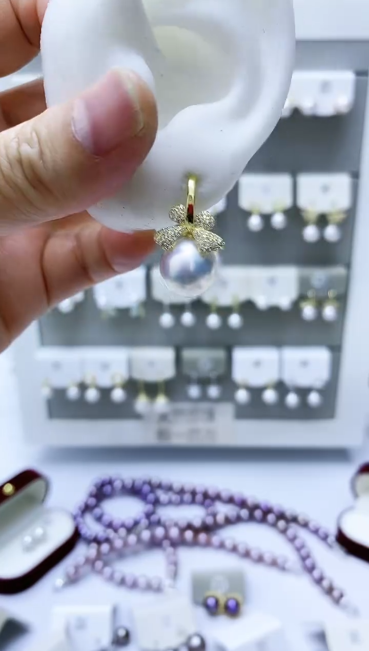 【闪购商品】淡水珍珠耳饰银S925镶嵌139