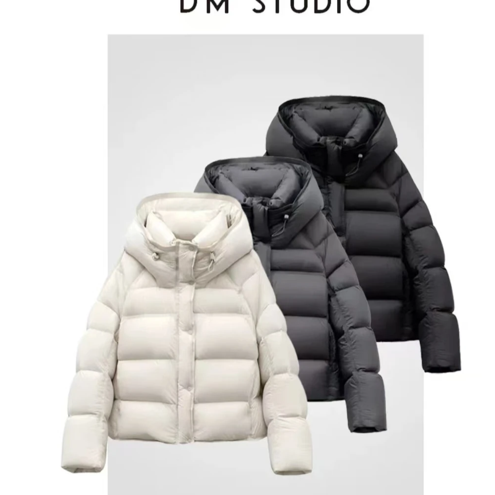 【Lu露款五格充绒200+】云朵泡芙短款连帽保暖羽绒服