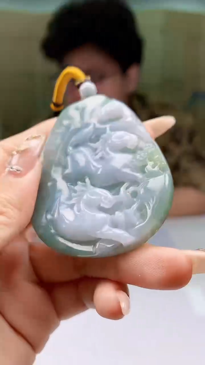 【闪购商品】定制翡翠未镶嵌4688ty-毛货挂件15