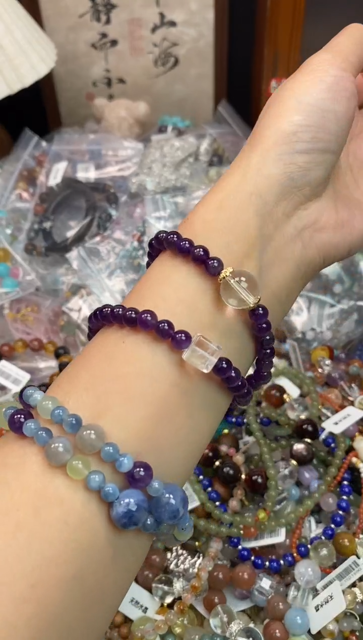 未镶嵌手链紫晶433
