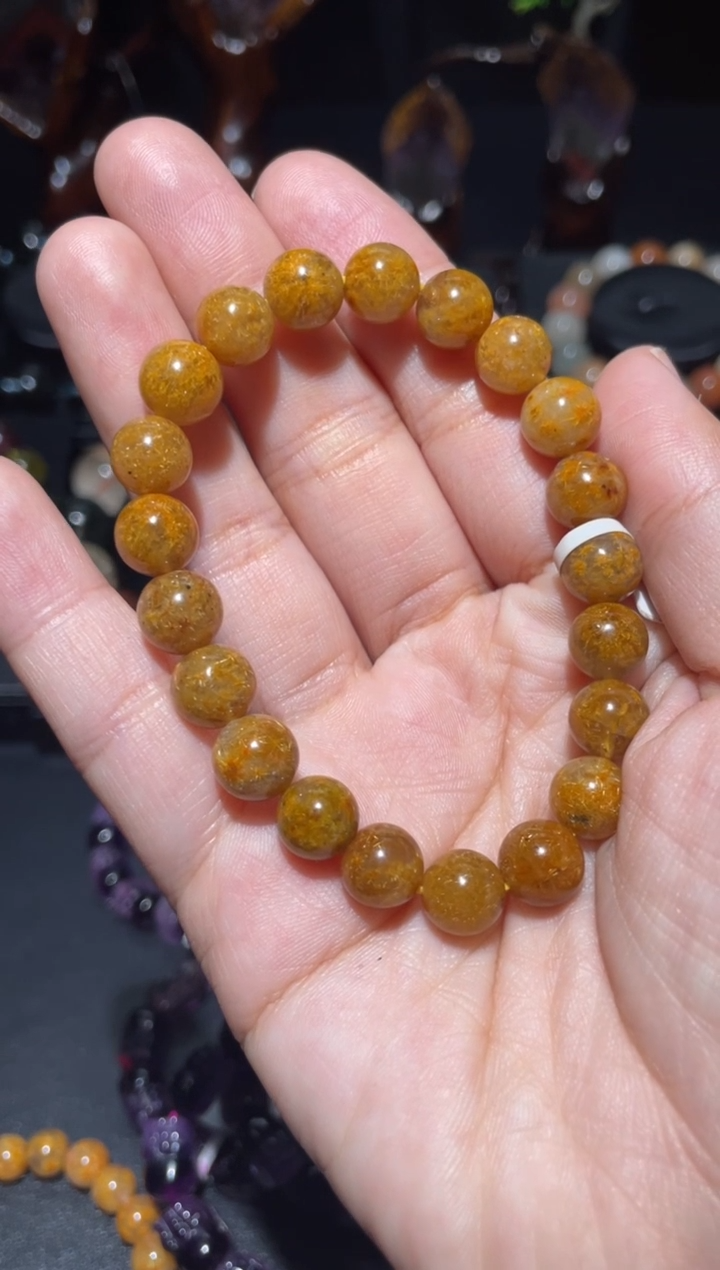 未镶嵌珠宝半成品水晶文*钛晶花9mm-28