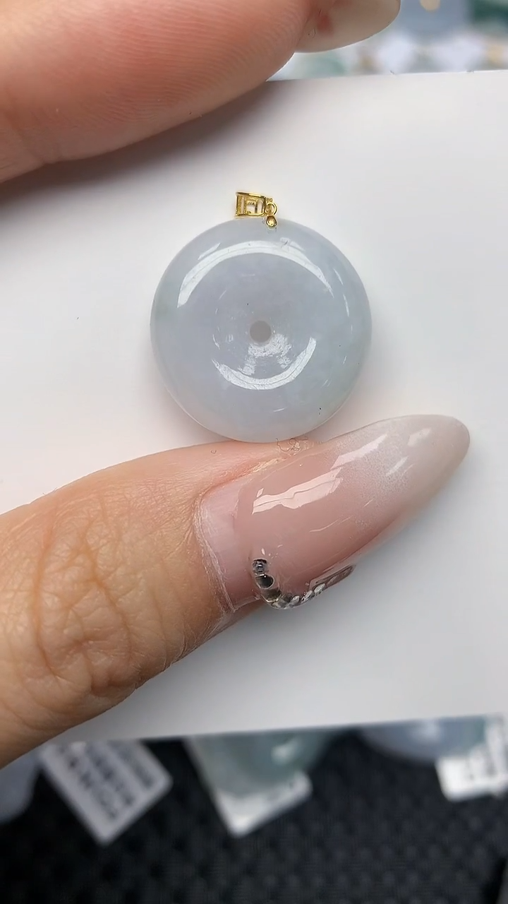 【闪购商品】翡翠颈饰18K金镶嵌天然翡翠A货