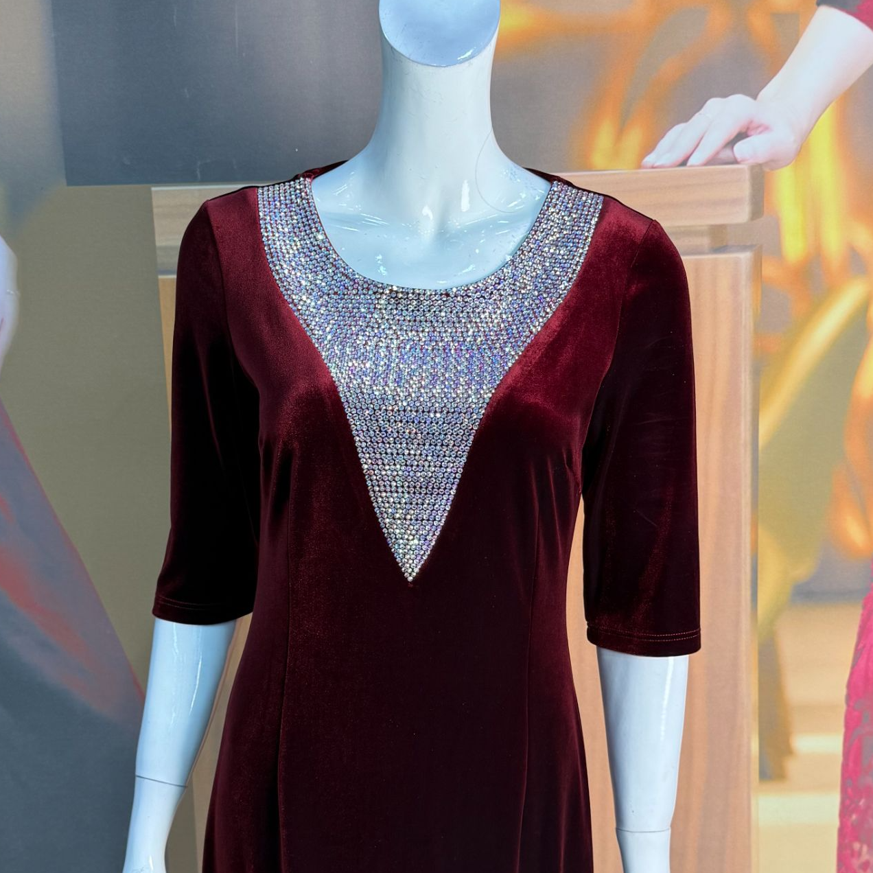 秀巧专柜奢华定制款礼服长裙9465款