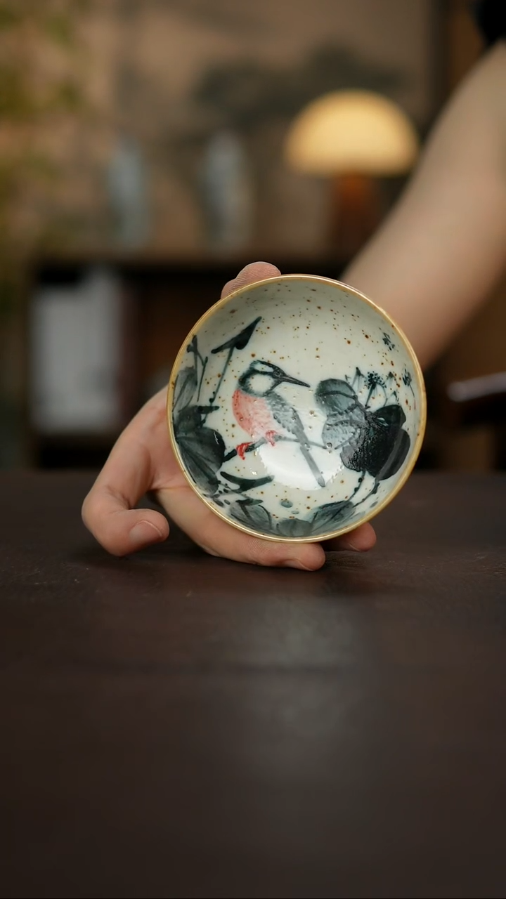 杯景德镇陶瓷杯碗柴烧多人