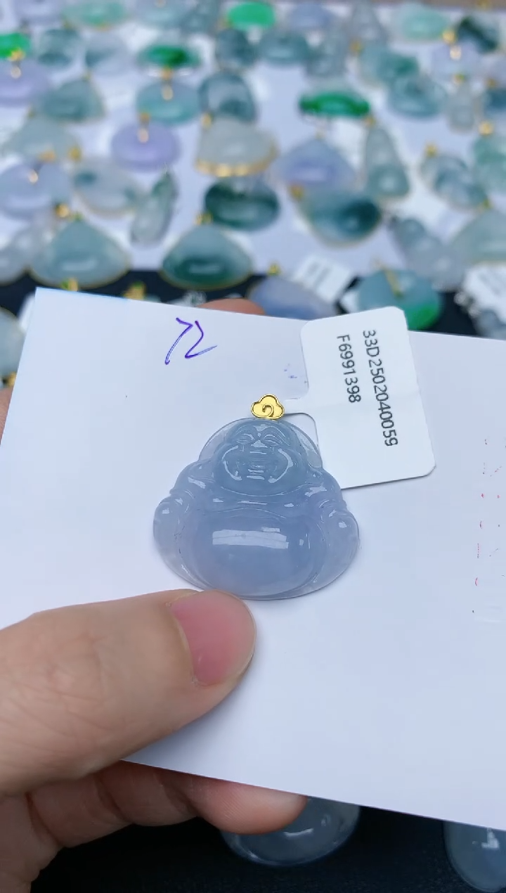 【闪购商品】翡翠颈饰18K金镶嵌天然翡翠A货    72