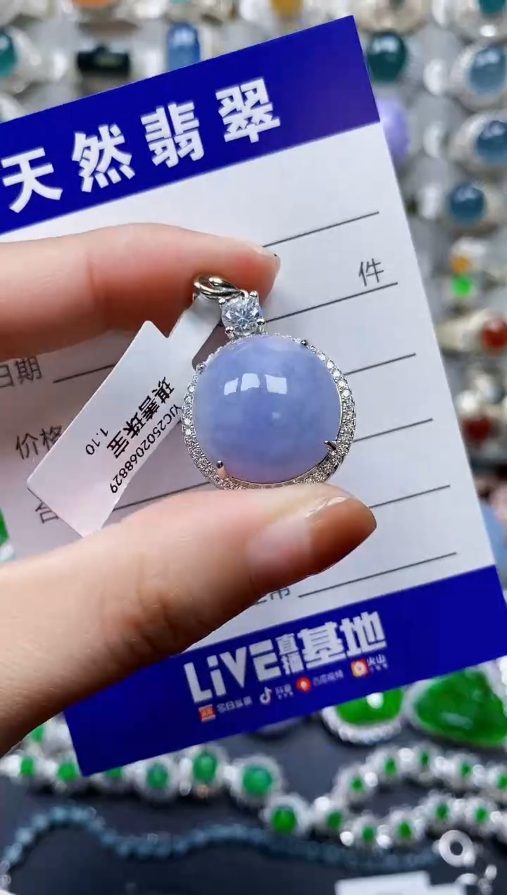 【闪购商品】翡翠颈饰银S925镶嵌0350