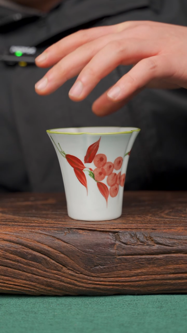 【闪购商品】瓷片13景德镇杯釉下手工手绘瓷器