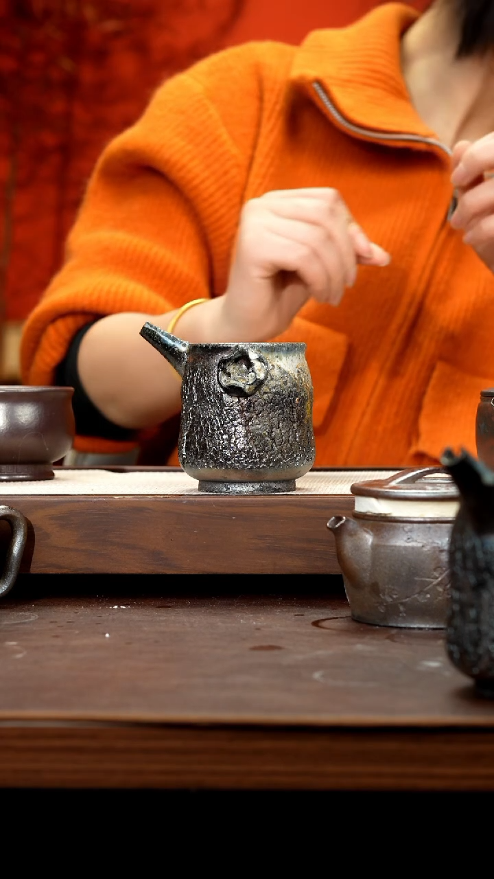 【闪购商品】紫砂茶壶平台紫泥柴烧公道杯37号