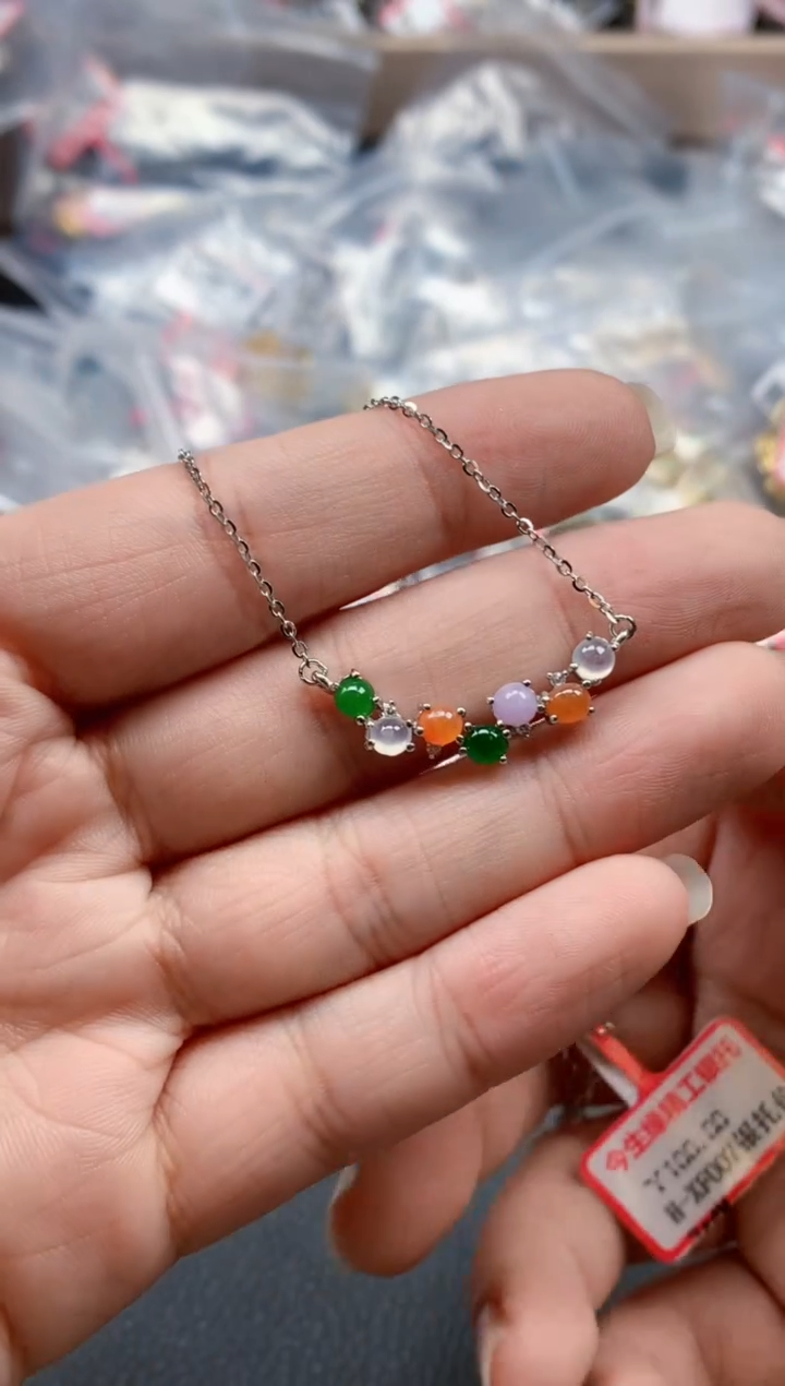 银S925镶嵌戒指翡翠天然A货缅甸翡翠