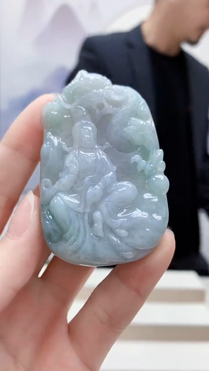 未镶嵌定制翡翠4957ry-毛货挂件21