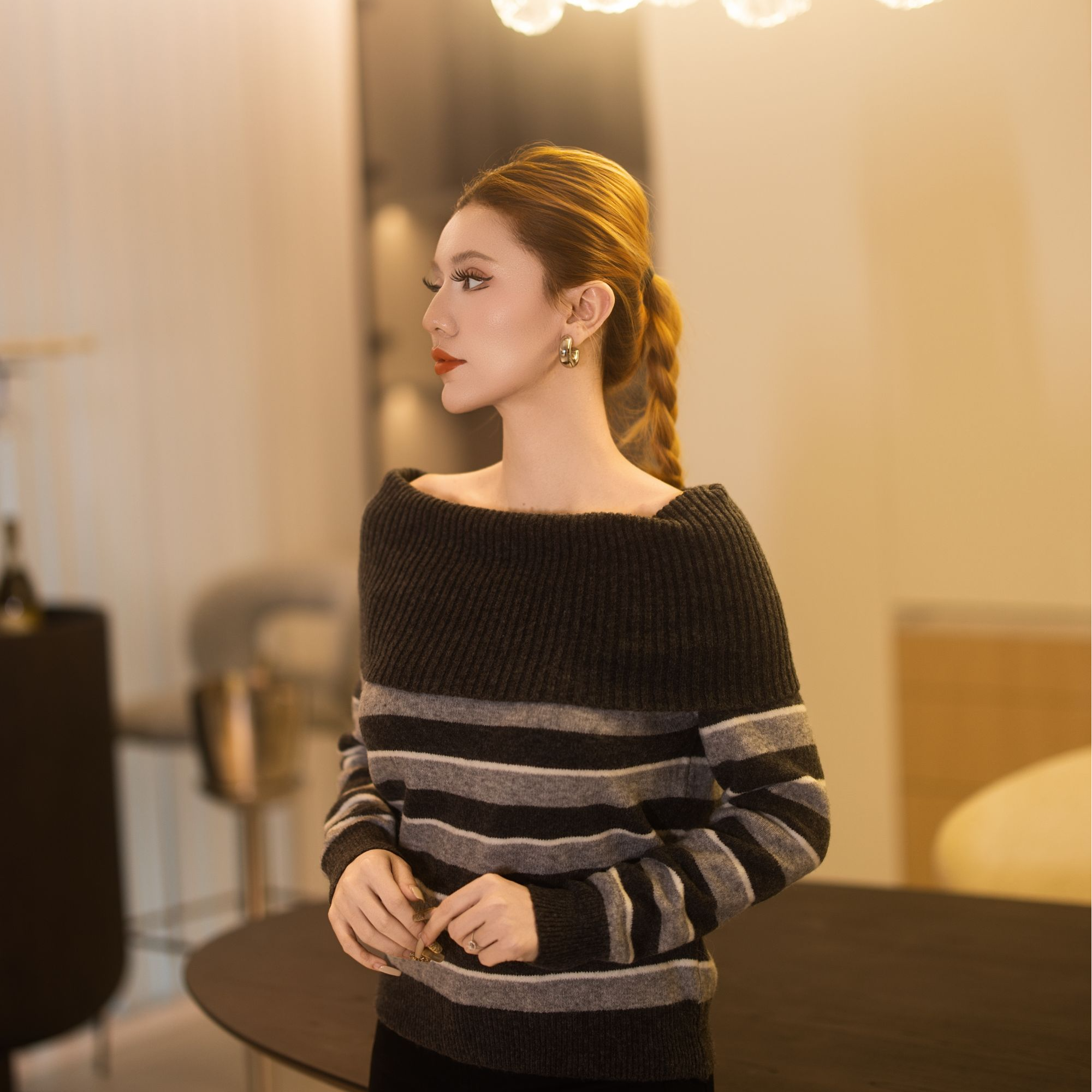 KMDIL品牌冬季新款毛衣软糯轻奢甜美优雅冬季时尚女神020