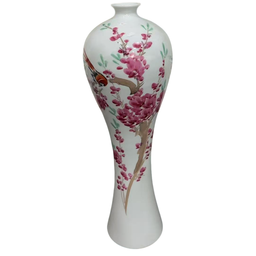 景德镇水点桃花美人瓶#2