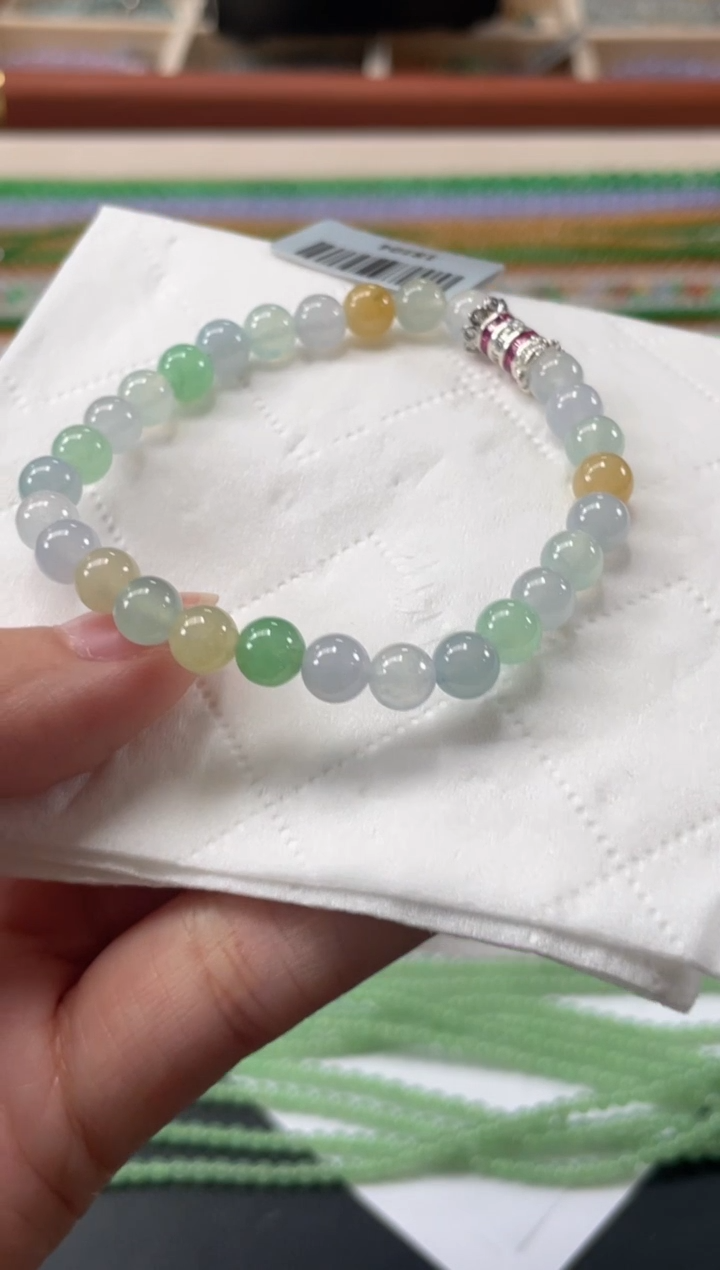 未镶嵌手串翡翠A499|3500