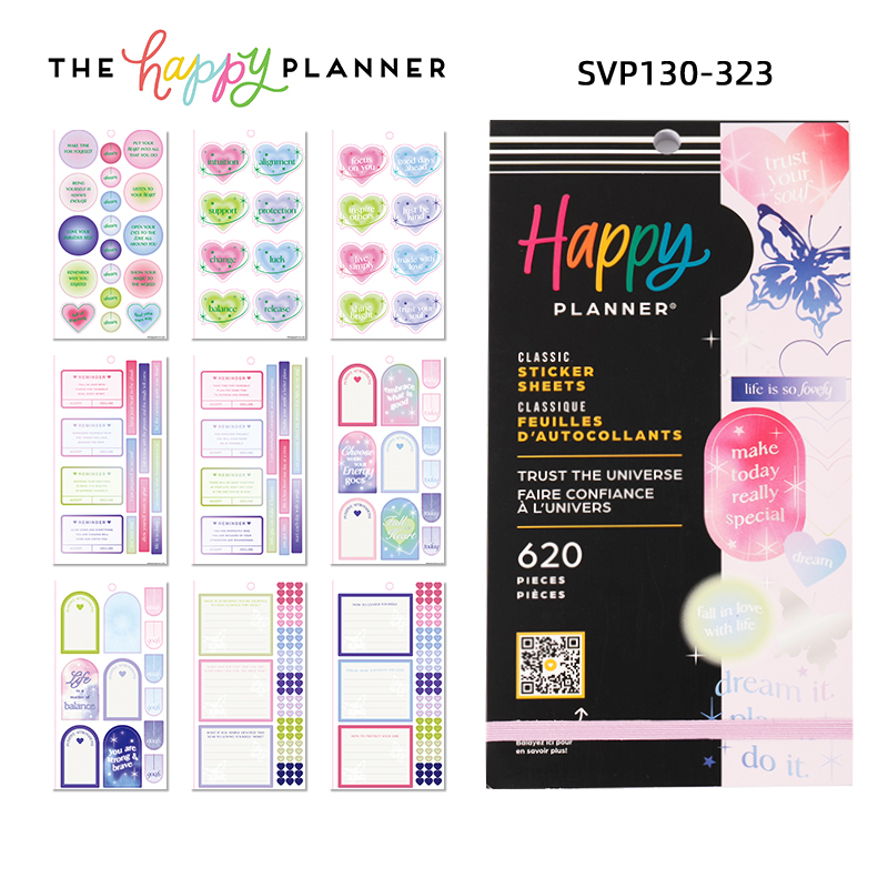 【直播专属】HAPPY PLANNER美式手帐不干胶贴纸30页手帐素材
