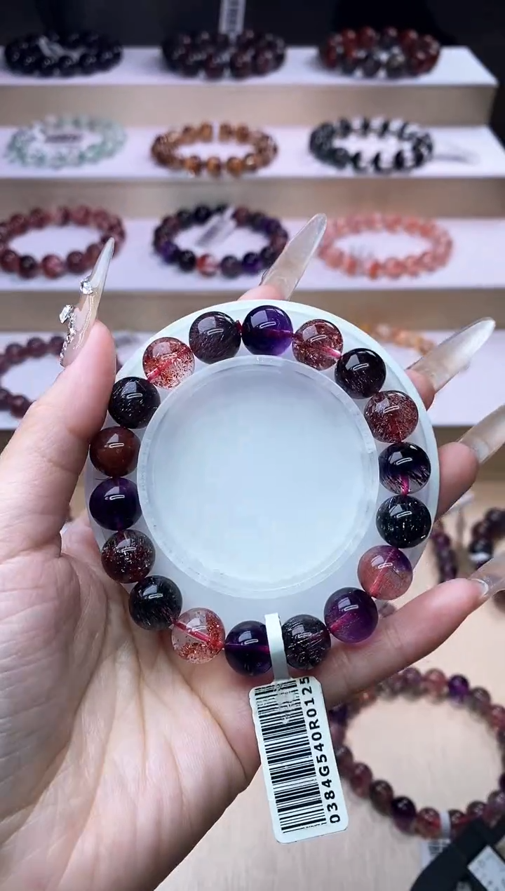 【闪购商品】水晶手链未镶嵌黑加仑超七11m+