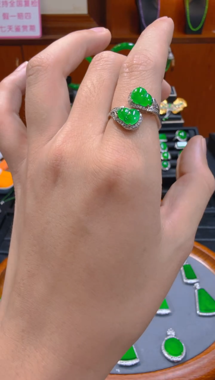 【闪购商品】翡翠戒指未镶嵌天然A货翡翠