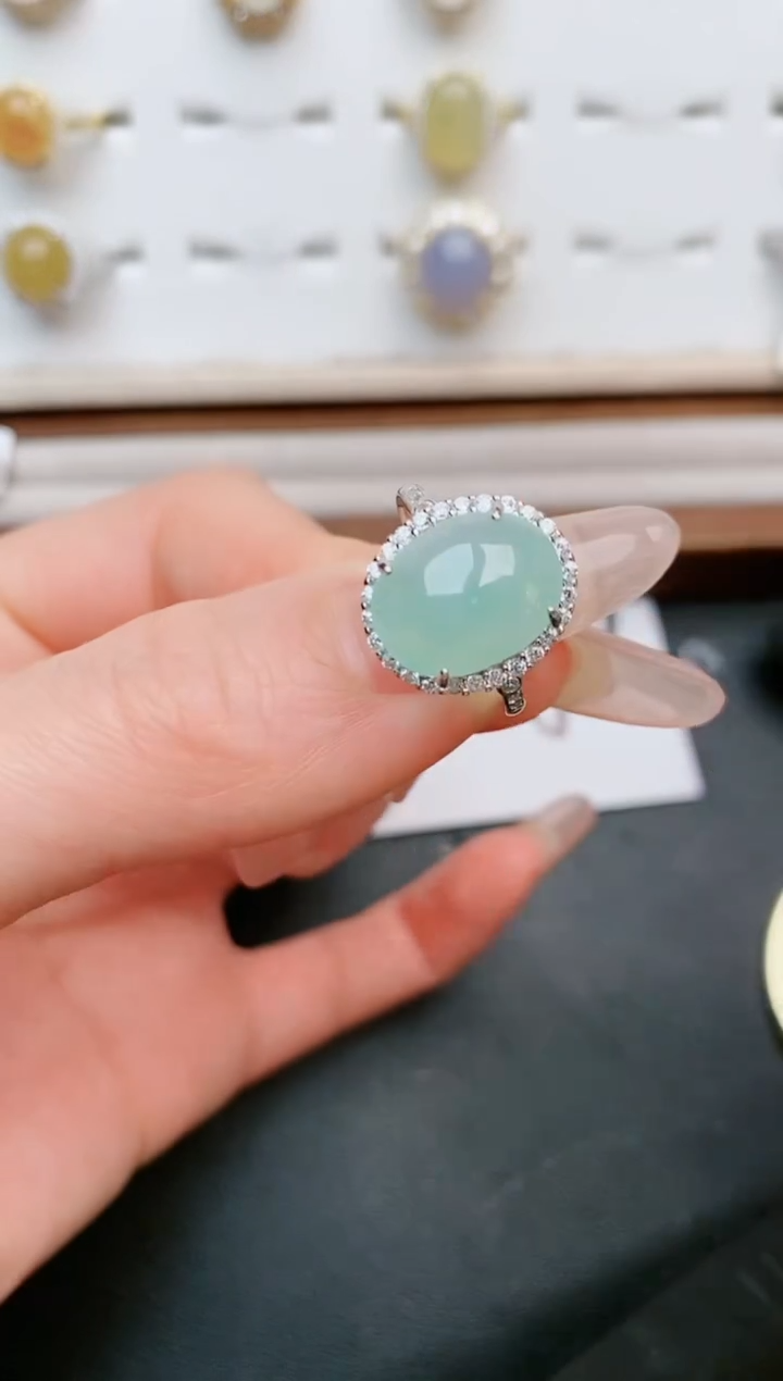 【闪购商品】翡翠戒指银S925镶嵌......