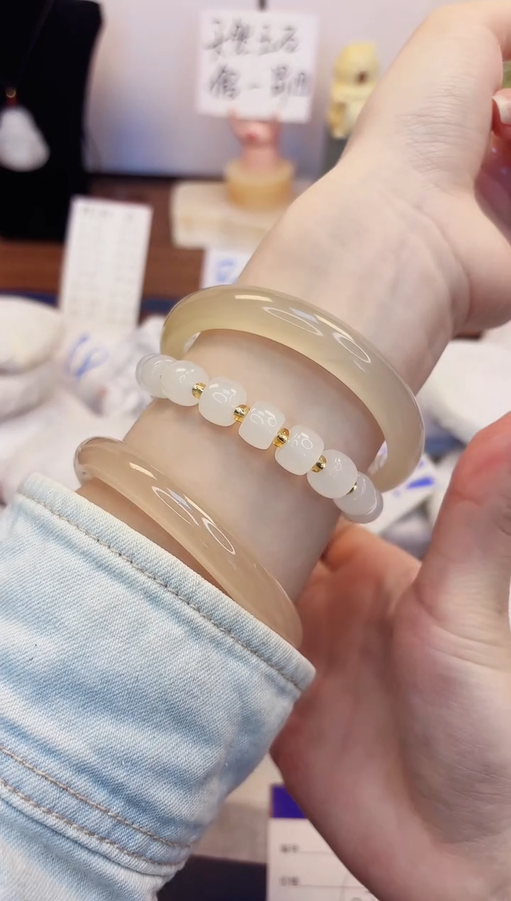 【闪购商品】石英质玉手镯未镶嵌82-财气镯-圈口60